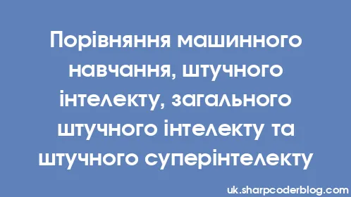 Порівняння машинного навчання, штучного інтелекту, загального штучного інтелекту та штучного суперінтелекту - Thumbnail
