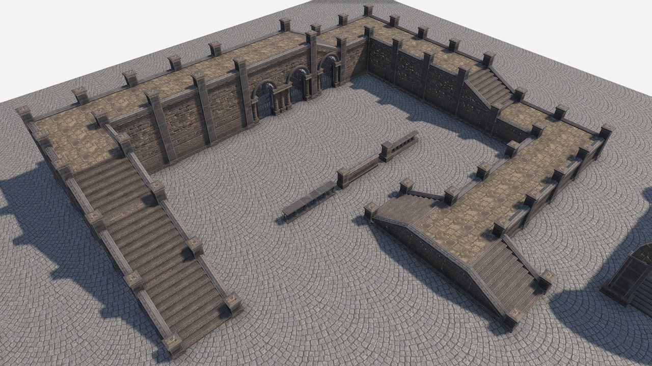 Пакет Modular Courtyard від Unity Asset Store.