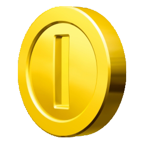 Прозоре зображення золотої монети